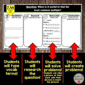 7th Grade Math Essential Questions in Google Slides