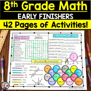 8th Grade Math Early Finishers