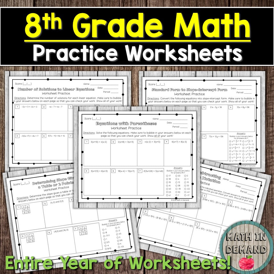 8th Grade Math - Math in Demand