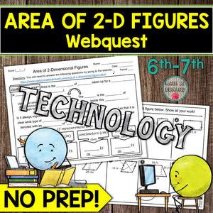 Area of 2-Dimensional Figures Webquest