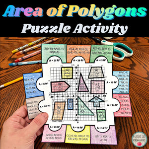 Area of Polygons in the Coordinate Plane Capture the Bunnies Puzzle Activity