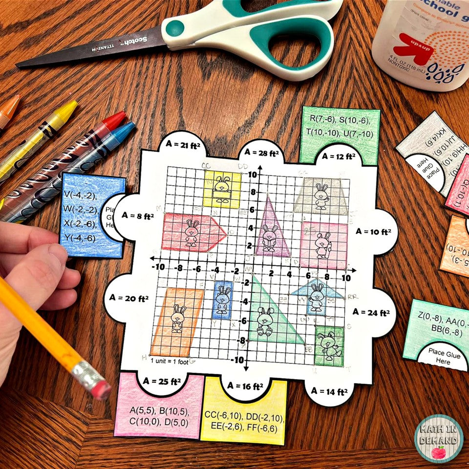 Area Of Polygons In The Coordinate Plane Capture The Bunnies Puzzle Ac area-of-polygons-in-the-coordinate-plane-capture-the-bunnies-puzzle-ac