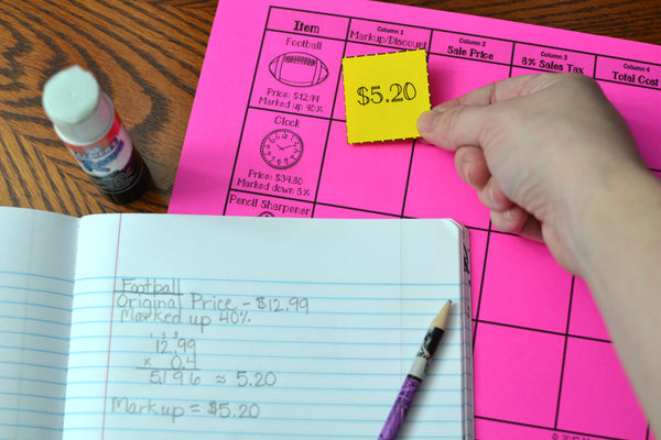 Markups and Discounts Card Sort Activity - Math in Demand