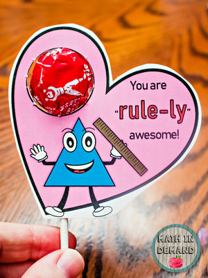 Math Lollipops or Suckers (Perfect for Valentine's or Throughout the Year!)