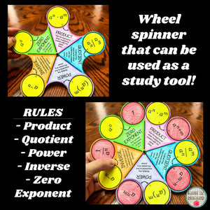 Laws of Exponents Wheel Spinner