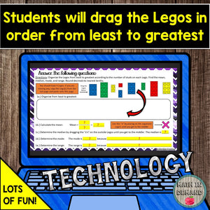 Mean, Median, Mode, and Range with Legos in Google Slides Distance Learning