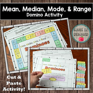 Mean, Median, Mode, and Range Dominoes Activity