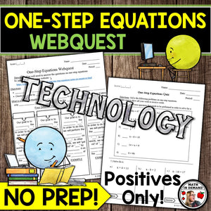 One-Step Equations Webquest (Positives Only)