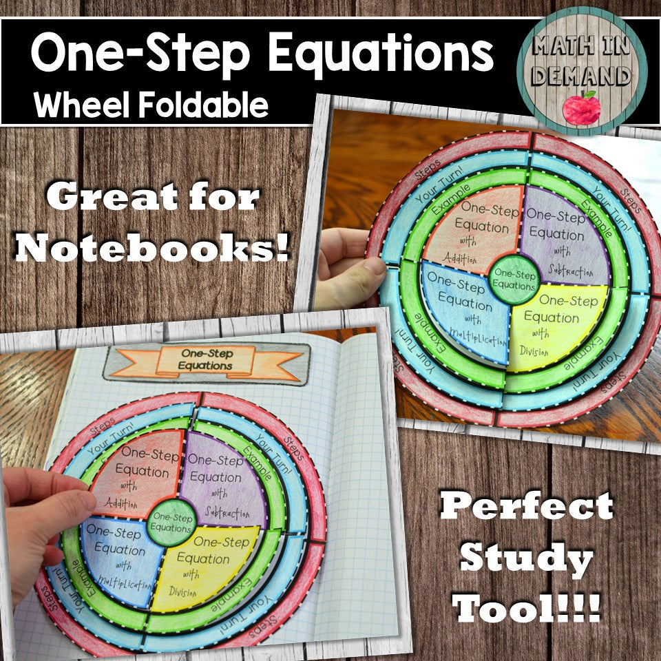 Wheel Foldable Math Math Foldables - Math in Demand