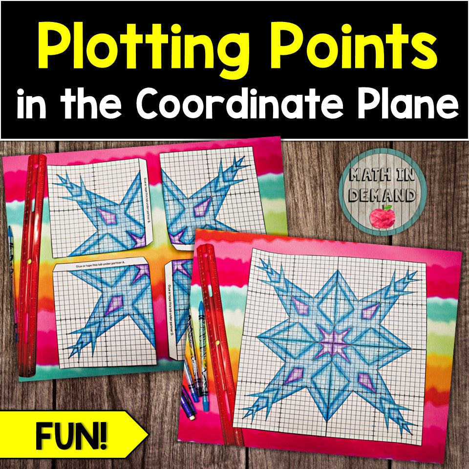 Plotting Points in the Coordinate Plane Snowflake Activity