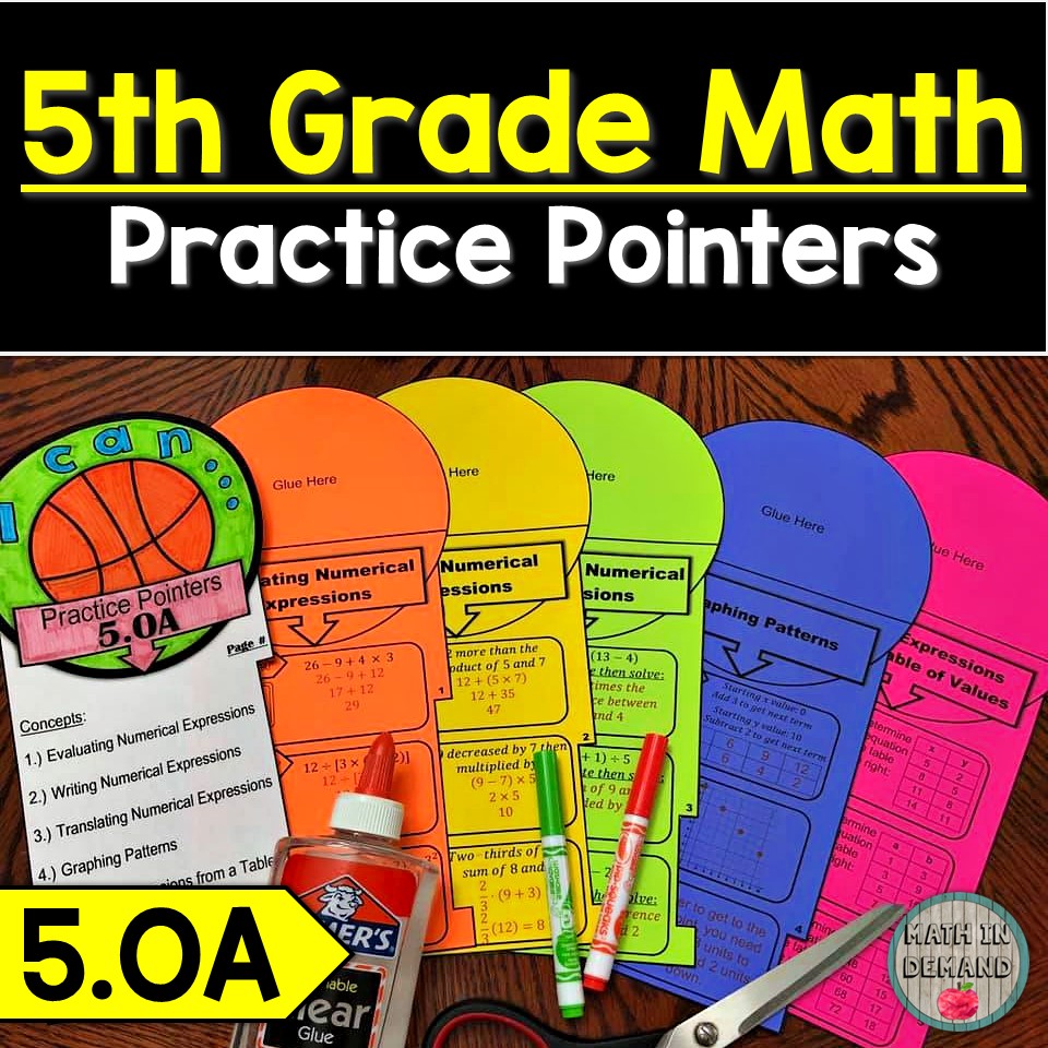 5th Grade Math Practice Pointers for Operations & Algebraic Thinking - 5.OA