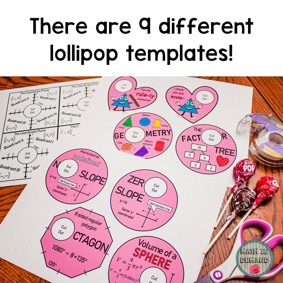 Math Lollipops Or Suckers Perfect For Valentine s Or Throughout The Y Math lollipops or suckers perfect for valentine s or throughout the y