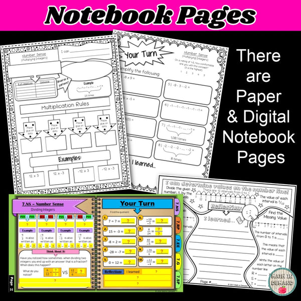 7th Grade Math Unit 1 Number Sense Curriculum - Math in Demand