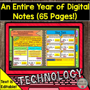 6th Grade Math Digital Notebook