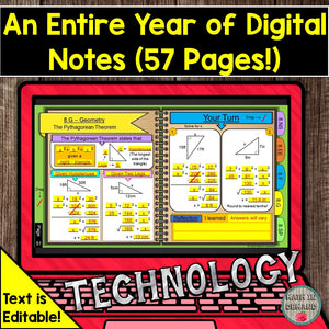 8th Grade Math Digital Notebook