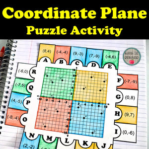 The Coordinate Plane Puzzle Activity Math Interactive Notebooks PAPER & DIGITAL
