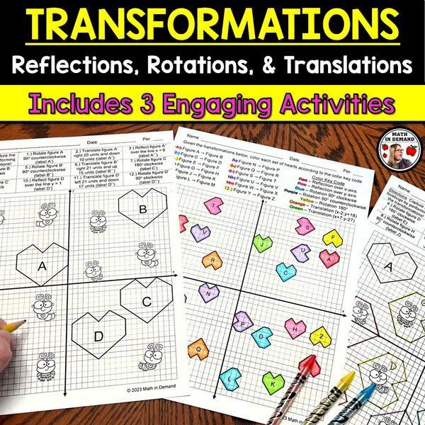 Transformations Math Worksheets