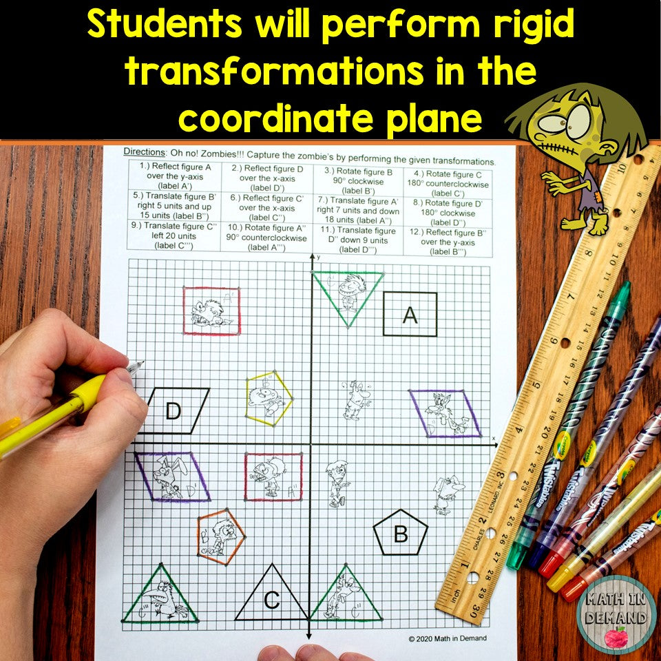 Transformations Activity Answer Key Transformations Activity (Capture the Zombies) - Math in Demand