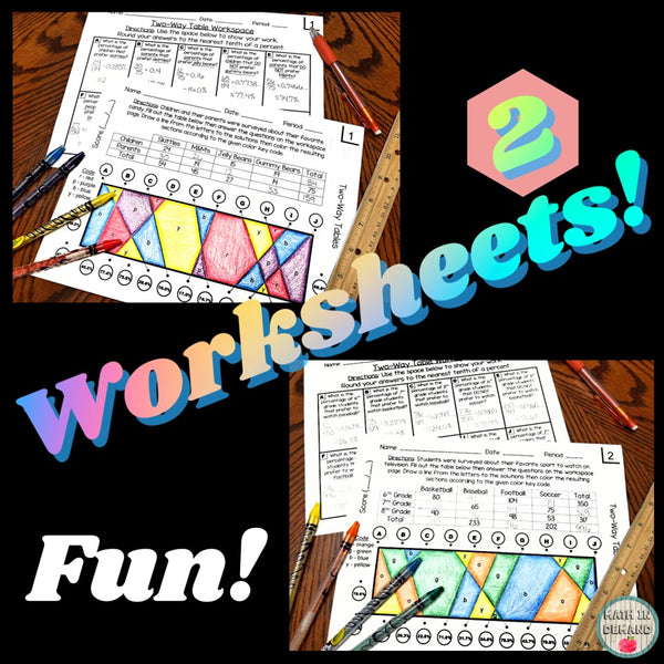 Two-Way Table Stained Glass - Math in Demand