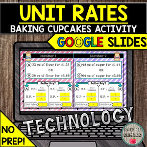 Unit Rates Baking Activity in Google Slides Distance Learning - Unit Price