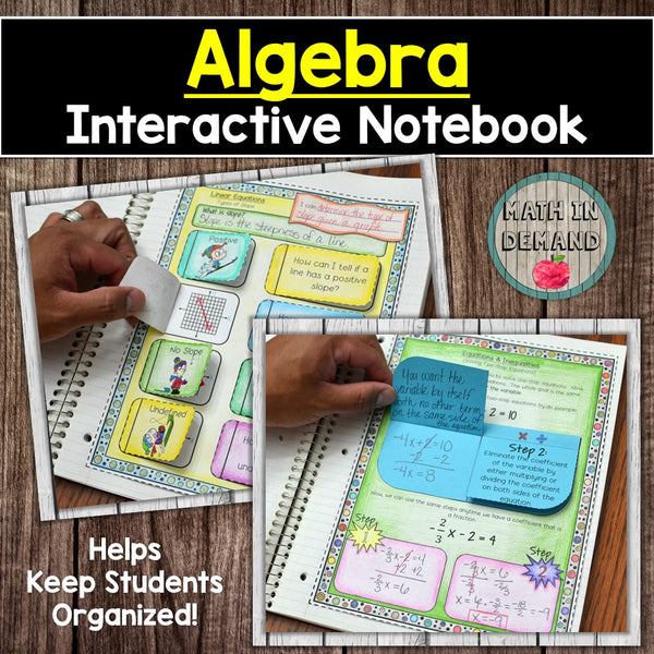 Algebra Interactive Notebook - Math in Demand
