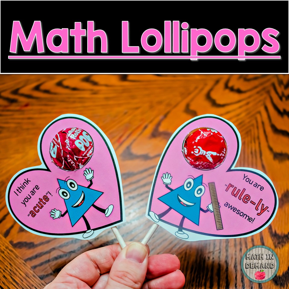 Math Lollipops or Suckers (Perfect for Valentine's or Throughout the Year!)