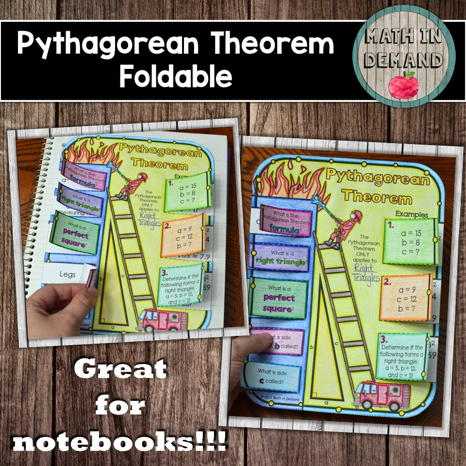 Pythagorean Theorem Foldable (Great for Math Interactive Notebooks)