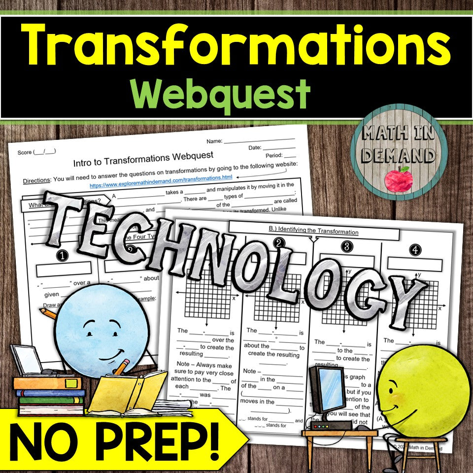 Transformations Webquest (Reflections, Rotations, Translations, and Di -  Math in Demand
