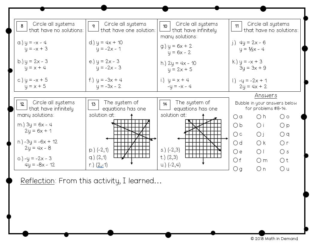8th Grade Math Worksheets Math In Demand